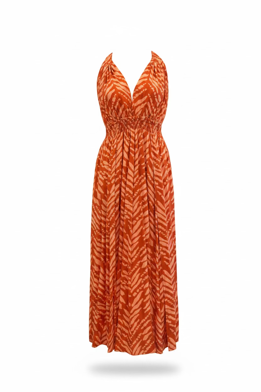 Party Dress Coral Red