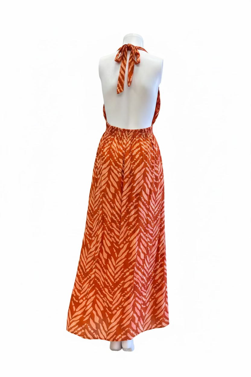 Party Dress Coral Red