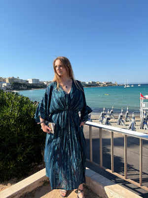 Kimono Long Dress Sky Blue