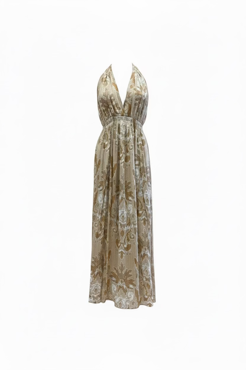 Party Dress Golden Beige