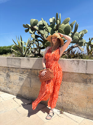 Party Dress Coral Red