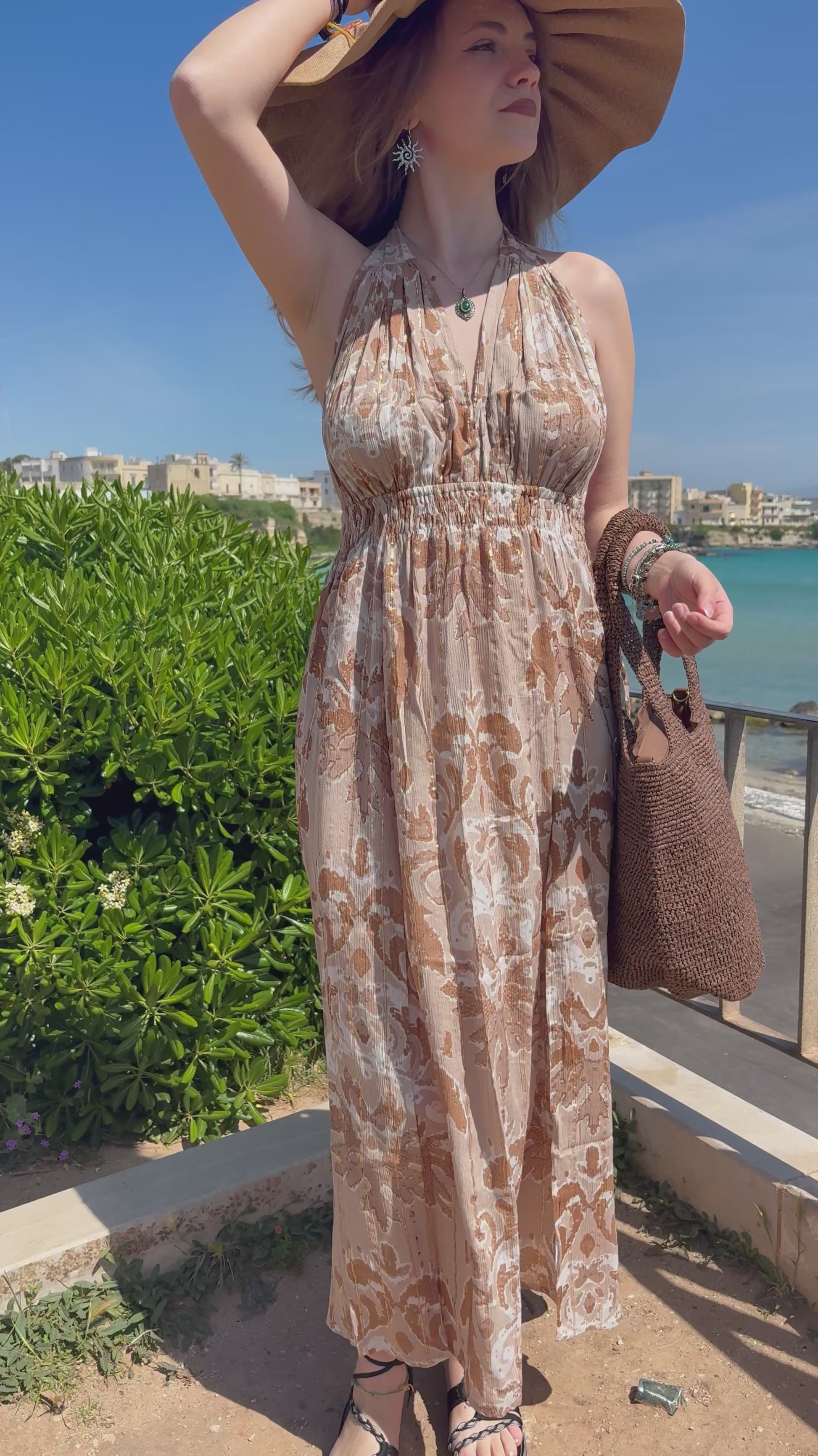 Party Dress Golden Beige