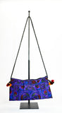Embrodery Clutch Bag In H’Mong Fabric Purple - edocollection