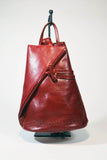Leather Backpack Purse-Dark Red - edocollection