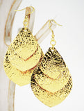 Golden Leaves Statement Earrings - edocollection