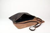 Crossbody Leather Handbag-Brown - edocollection