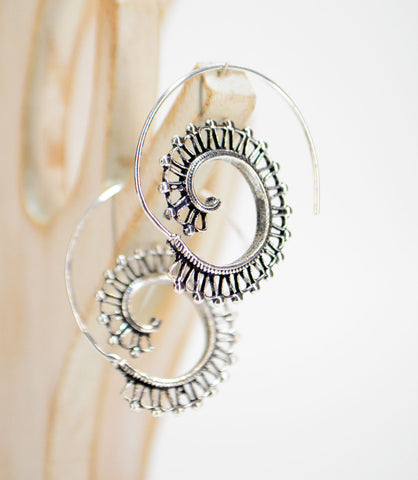 Brass Spiral Earrings - edocollection