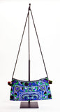 Embrodery Purse Bag In H’Mong Fabric Blu - edocollection