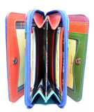 Leather Women Wallet-Electric Blu - edocollection