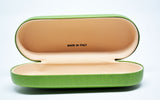 High Leather Glasses Case-Green - edocollection