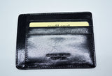 Slim Leather Card Holder Black - edocollection
