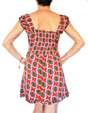 Short Dress - Rust Geometric Print - edocollection