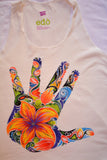 Multicolor Flower Hand Tank Top - edocollection