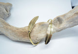 Women's Feathers  Brass Cuff Bracelet - edocollection