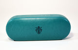 Large  Leather Glasses Case-Teal - edocollection