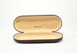 Slim Leather Glasse Case-Dark Brown - edocollection