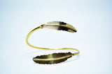 Women's Feathers  Brass Cuff Bracelet - edocollection