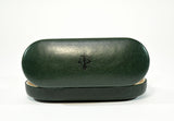 High Leather Glasses Case-Dark Green - edocollection