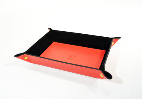 Leather Valet-Tray-Red - edocollection