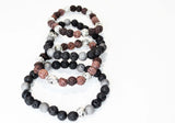 Mens Black Lava Beads Bracelet - edocollection