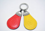 Unisex Leather Key Ring-Cherry Red - edocollection
