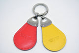 Unisex Leather Key Ring-Cherry Red - edocollection