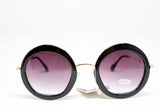 Large Oversized Round Sunglasses Black - edocollection
