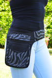 Women's Canvas Pocket Belt-Zebra - edocollection