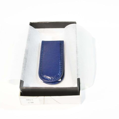 Leather Money Clip-Blu - edocollection