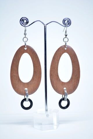 Drop Wood Oval Hoops Light Brown - edocollection