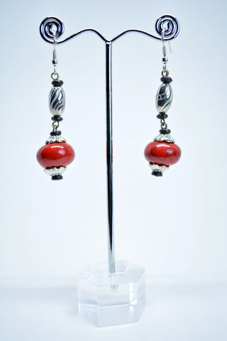 Red Coral Drop Earrings - edocollection