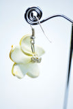 Rubber Flower Drop Earrings Yellow - edocollection