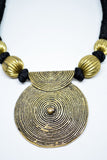 Brass Collar Necklace Brass Spiral Pendant - edocollection