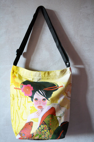 Shopper Canvas Bag-Geisha Print - edocollection