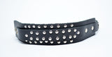 Mens Black Leather Studded Bracelet - edocollection