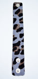 Eco-Friendly Fur Leopard Bracelet Grey - edocollection