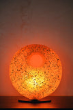 Round Table Lamp Mosaic Glass Orange - edocollection