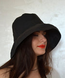 Women Cotton Hat-Black - edocollection