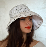 White Hat For Women- Dotted - edocollection